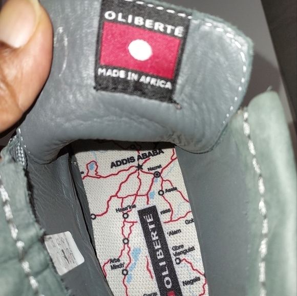 OLIBERTE Green Leather Suede Booties  Made in Africa EU Size 39 - Picture 5 of 6